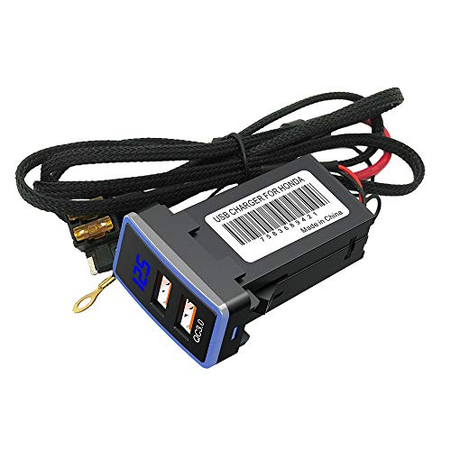 Quick Charge 3.0 Dual Car USB Power Socket Output 5V 9V 12V for Smart Phone PDA iPad iPhone 2 Port Charger for Honda Models