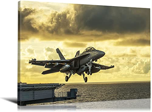 YOUHONG Aviation Art Airplane Canvas Wall Art Military Wall Art Aviation Wall Decor Aviation Wall Art Jet Poster Airplane Posters Aviation Pictures Airplane Art for Room Decor (24''H x 36''W)