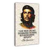 ZYGNBHL Poster avec citation révolutionnaire Che_Guevara   Décoration de chambre à coucher   Paysage sportif   Cadre cadeau   30,5 x 45,7 cm