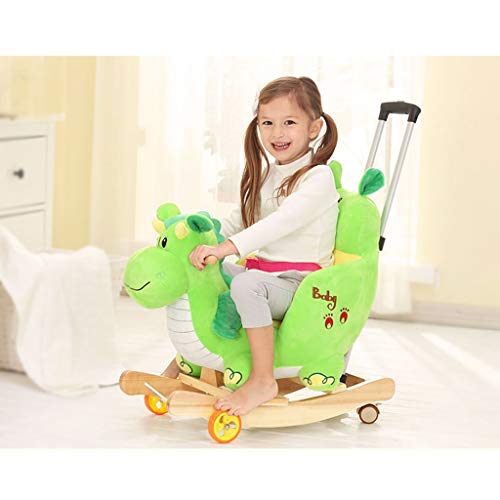 Schaukelpferd Schaukeltier Kinder Stuhl Baby Trojan Dinosaurier Spielzeug Geschenk Kinderwagen Nette Musik Shake Pferd… – Bild 3