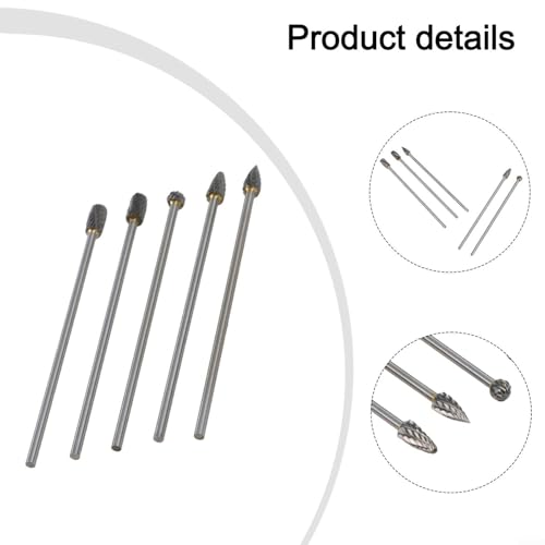 Set de 5 fresas de carburo de 100mm doble corte miniatura 4