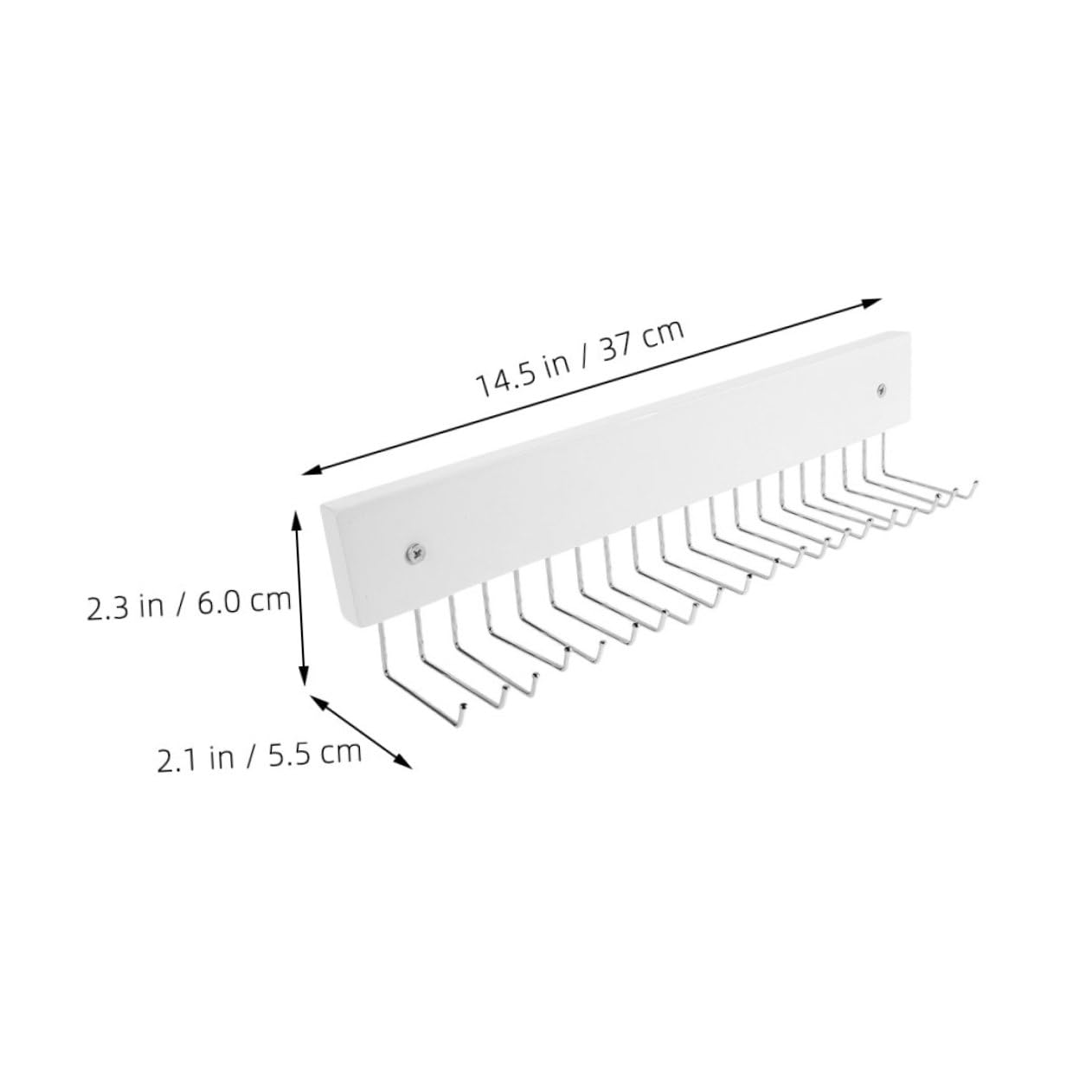 BESTOYARD Organizador Giratorio de Pared Ahorro de Espacio para Corbatas y Bufandas, Soporte de Madera y Hierro Blanco 2 Piezas Adecuado para Oficina y Apartamentos Pequeños