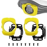 1 Pair Quick Release Cycling Shoes Cleats Self-Locking Pedal Aerodynamic for Wahoo for SpeedPlay for Zero (Yellow)