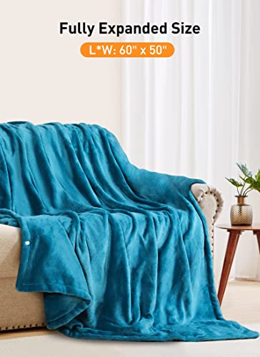Rellorus Heated Blankets, Electric Blankets Throws, 10 Heating Levels, Auto Shut-Off, Fast And Even Heating With Hand Controller, Machine Washable, Double-Sided Flannel, Etl Certification(50" X 60") #TOP7