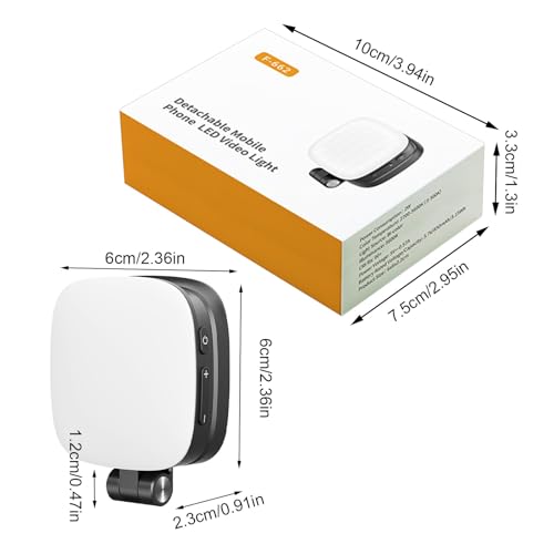 Luz magnética para teléfono con espejo ajustable y batería recargable portátil 6