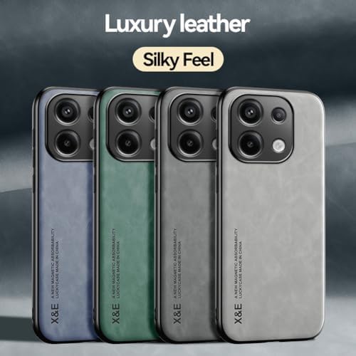 Kepuch Silklike Case for Redmi Note 13 Pro 4G - Cover Bumper Built-in Metal Plate for Redmi Note 13 Pro 4G - Black