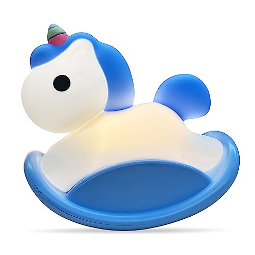 TOYOSO かわいい 子供用ナイトライト レインボーホースナイトライト ユニコーンナイトライト 女の子/男の子 寝室ナイトライト 授乳ライト 食品レベルグレードシリコン ナイトライト LED 3段階の明るさ調節可能 幼稚園 部屋を飾る 誕生日 プレゼント