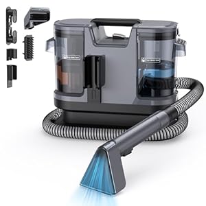 Lubluelu Nasssauger Polsterreiniger Gerät, 600 W - 18 kPa Teppichreiniger Waschsauger, tragbares Teppich-Reinigungsgerät mit Selbstreinigung und langem Schlauch für Teppiche, Sofas & Auto-Innenräume