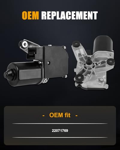 Image of ROADFAR Front Wiper Motor with Control Module Replacement for 1988-1990 for Chevrolet for C1500,1988-1990 for GMC for C1500,1988-1990 for GMC for C2500 22071769 Wiper Motor 5 Pins