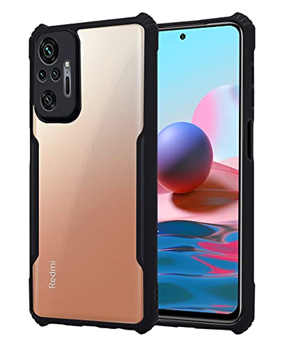 Image of Pikkme Back Cover for Mi Redmi Note 10 Pro /Note 10 Pro Max (TPU, Plastic | Black | Solid)