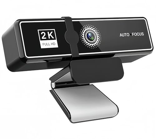 ウェブカメラ Webカメラ フルHD 2K 400万画素 ストリーミング 自動光補正 内蔵マイク 超広角120° 会議用PCカメラ 三脚穴 Windows XP/2000/2003/Vista/7/8/10/11 /Mac OS/Zoom/Teams/Youtubeなどに対応可能 ビデオ会議/オンライン授業/ライブ配信用