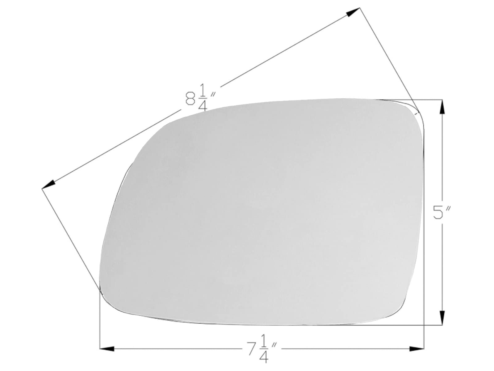 APA Replacement For Towing Mirror Glass Lower Wide Angle Glass Non-Heated 2004 - 2014 F150 Pickup Truck Driver Left Side Fo1324118 7l3z17k707h - Foto 6