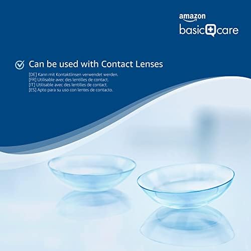 Amazon Basic Care Eye Drops with Sodium Hyaluronate 0.2% and Flower Distilled Water, 2 x 15 ml