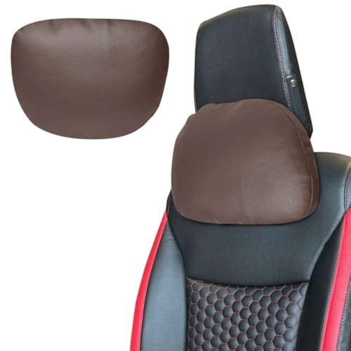 Image of Neodrift 'CloudFlex' (Set of 1) | (Color - Brown) Car Back Seat Neck Rest Cushion Ergonomic Neck Support with Premium Fiber Fill, Pain Relief for Neck and Shoulder