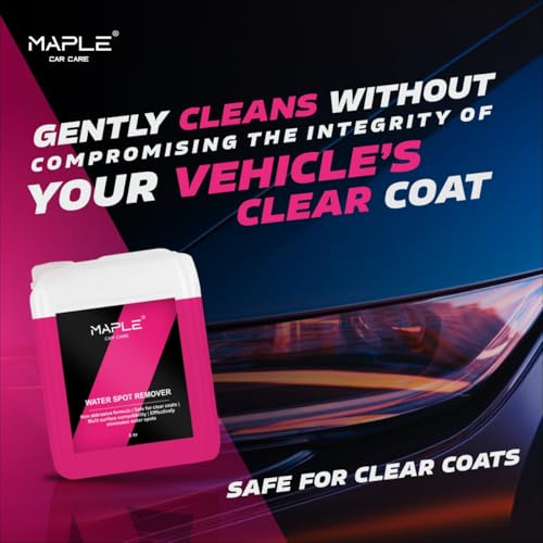 Image of Maple Car Care Water Spot Remover 5 Litre | Non-Abrasive Hard Water Stain Cleaner for Cars & Bikes | Removes Etched Marks from Watermark,Glass, Paint & Chrome | Restores Clear Spotless Shine