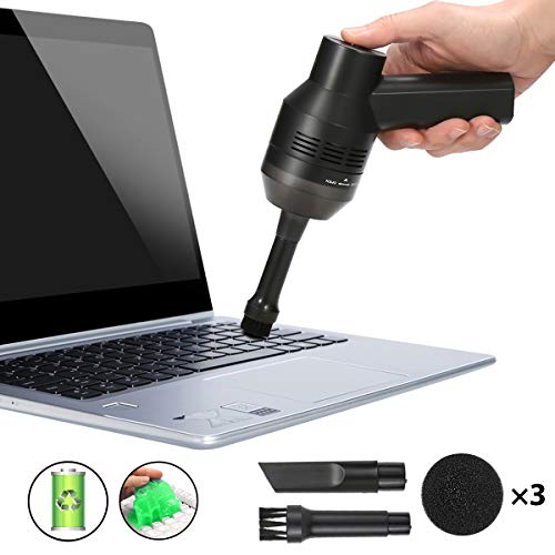 MECO キーボード掃除 PCキーボード掃除機 卓上クリーナー 充電式 ミニクリーナー掃除機ミニ 集塵装置 掃除 強力吸引 OA掃除機 USB充電式 クリーニングゲル付き