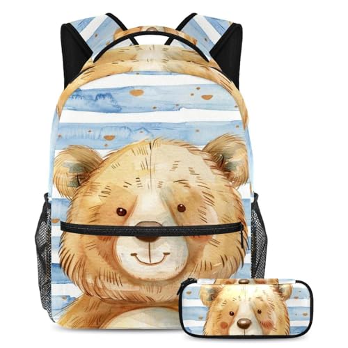 Sac à dos filles et garçons avec trousse à crayons pour l'école