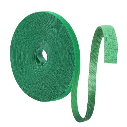 AMSGANK Attaches de Jardin pour Plantes, 30m x 10mm Liens de Plantes Bande de Fixation Réutilisable Attache Auto Agrippante pour Plantes Grimpantes, Vignes, Arbustes et Fleurs (Vert)