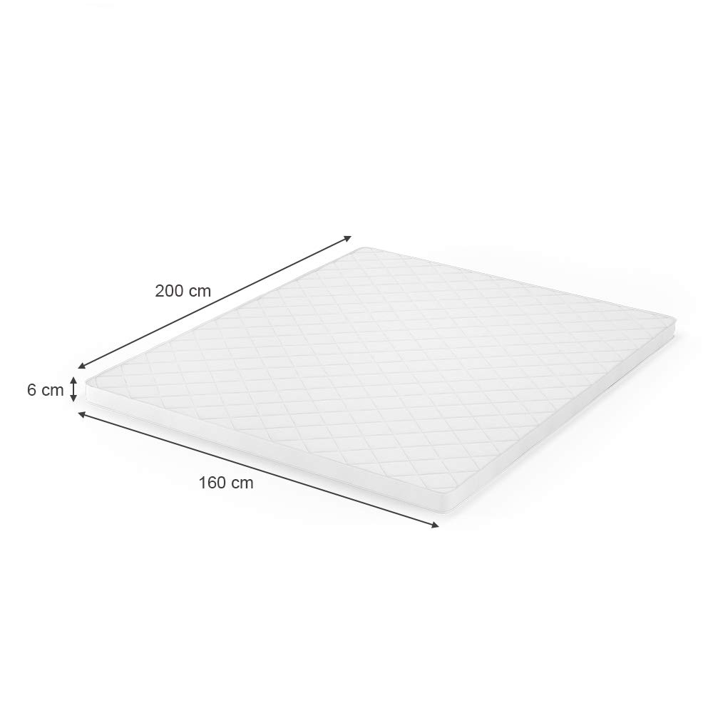 Vitalispa Protector de colchón, Blanco, 160 x 200 cm | Lavable, transpirable, apto como protección contra la humedad y lavable hasta 60 grados