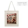 VstaDank Cute Bear Valentine Gift Canvas Tote Bag Economical Cotton Tote Bags with Handle Lightweight Medium Reusable Grocery Shopping Cloth Bags Bridesmaids Totes for Women 16x13 Inch #3