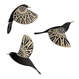 Decoración de pared de pájaro, decoración de madera de pájaros, decoración de pájaros voladores, decoración de pared, decoración de pared de 3 granjas, decoración rústica, arte de pared de madera