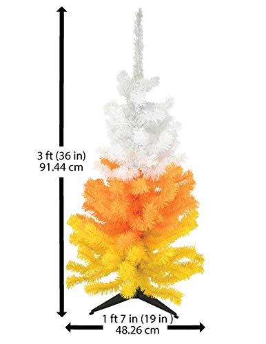 Tree Buddees White Orange And Yellow Candy Corn Halloween Tree (3 Foot) #TOP4