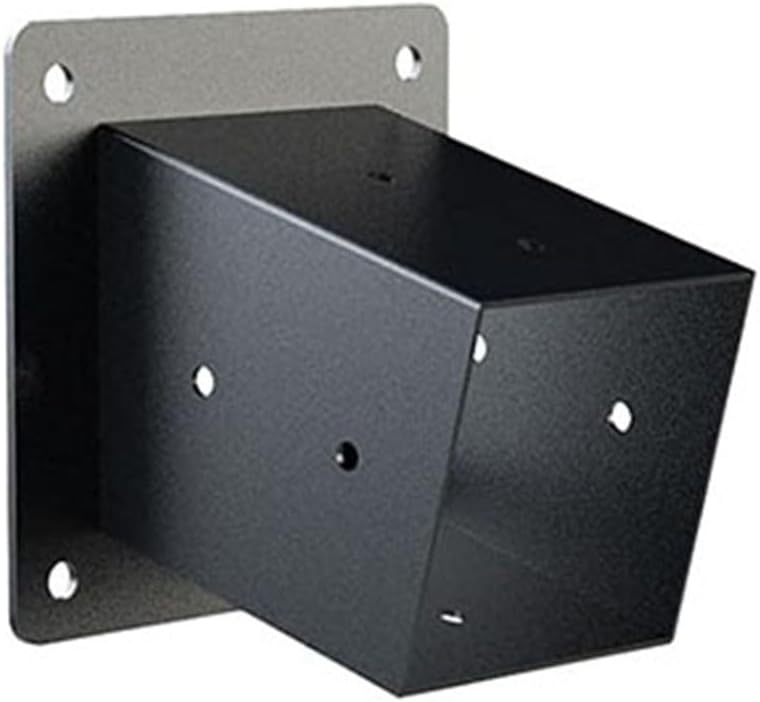 Slanted Roof Pergola Brackets Wall Mount Set with Hardware for 4x4 Inch Porch or Gazebo Black Steel Outdoor Support Accessories(single)