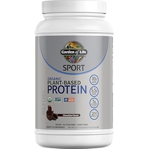 Garden of Life Organic Vegan Protein Powder with Probiotics, BCAAs, NSF Certified, Gluten Free & Sport, Non GMO, Sport Protein Powder, 19 Servings, Chocolate
