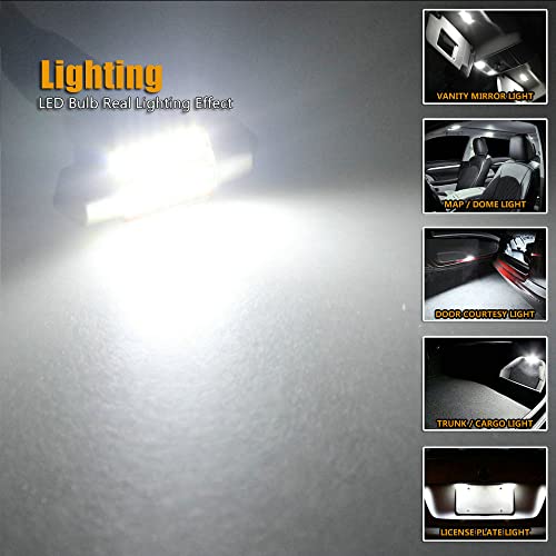 Dodofun 12V 31Mm De3175 3175 De3022 De3021 Festoon And T10 194 168 2825 W5W Led Bulbs Combo Kit Extra Bright 6000K White For U.s.a Car Truck Interiors Map Dome Trunk Cargo License Plate Light 12-Pack #TOP4
