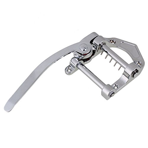 Yibuy Vibrato Chevalet pour guitare électrique Argenté 224 x 98 mm - Les Beatles, Paul McCartney, John Lennon, RIngo Starr, George Harrison Yibuy Vibrato Chevalet pour guitare électrique Argenté 224 x 98 mm – Image 3