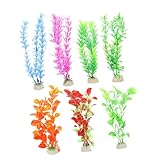 DIYEAH 7 Piezas Plantas Acuáticas Artificiales para Acuario Decoración Realista de Hierba Acuática Accesorio Ligero y Compacto para Peceras para Ambientes Naturales y Ornamentales