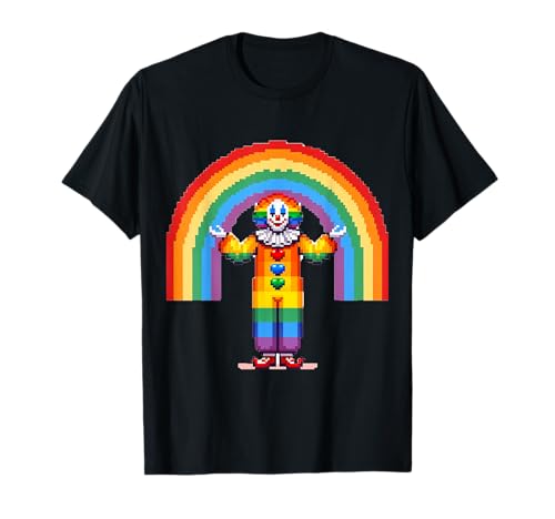 Queer Clown Arcobaleno Lesbiche Gay CSD Pride Party Wear LGBT Maglietta