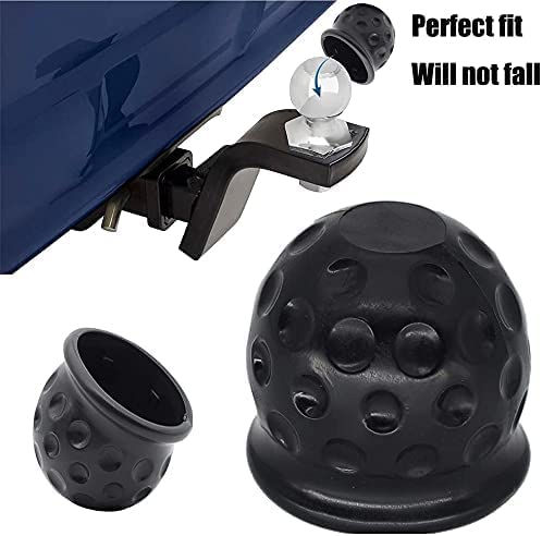 2 Coperture In Gomma Per Gancio Di Traino - Universale 50 Mm - Protezione Antiruggine E Antisporco