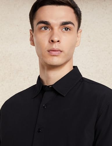 Image of Amazon Brand - Symbol Men's Solid Oversized Cotton Casual Shirt | Plain | Full Sleeve (Available in Plus Sizes)