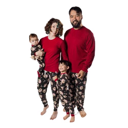 Burt's Bees Baby Family Matching Holiday Pajamas - Organic Cotton PJs for Infants, Toddlers, Kids, Men, and Women