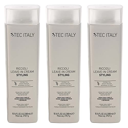 Tec Italy Hair Dimension Style Riccioli Leave in Cream 10.1 oz (Pack of 3)