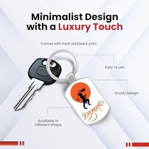 Image of Stylish Metal Keychains with Permanent Glossy Print - Inspirational Quotes & Spiritual Designs - Perfect Key chains for loved ones, Personal Use, Gifts & Return Gifts