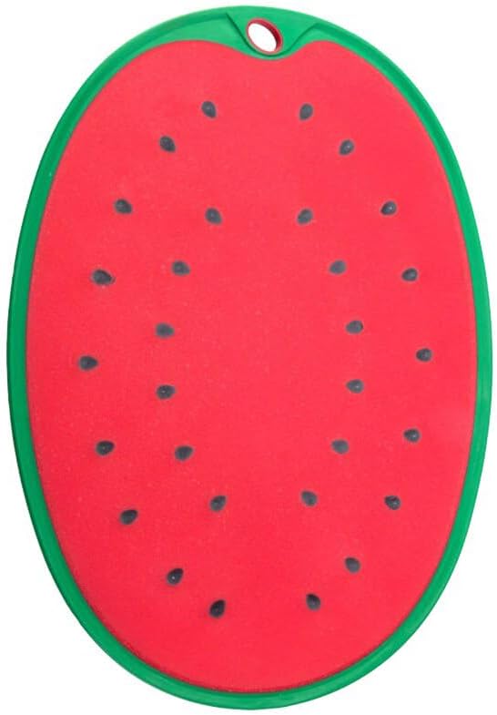 PRATESI Watermelon Shaped Chopping Board 24.5 x 34.5 cm, 18/8 Stainless Steel, Multicoloured, One Size