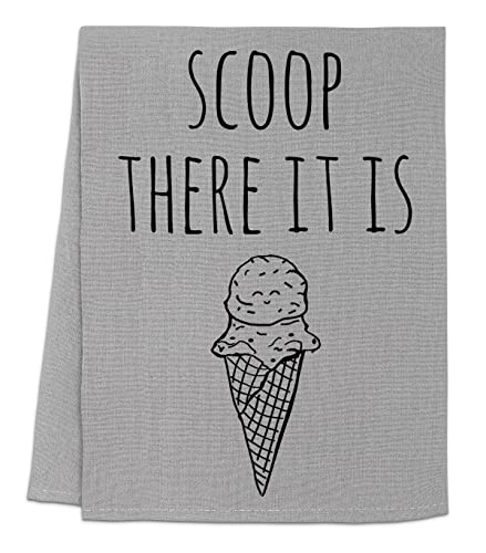 Funny Dish Towel, Scoop There It Is, Flour Sack Kitchen ...