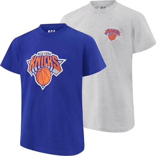 Ultra Game Youth NBA Official Super Soft 2 Pack T-Shirt Set New York Knicks Team Color 18-20