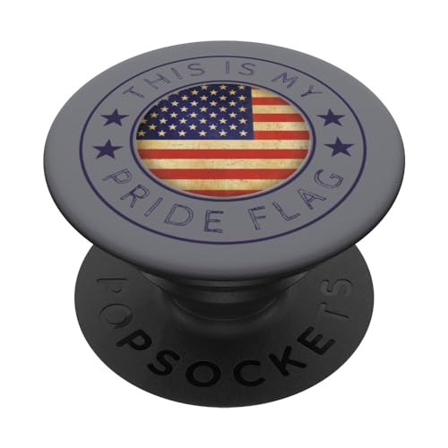 Bandera patriótica vintage de Estados Unidos This Is My Pride con raíces americanas PopSockets PopGrip Intercambiable