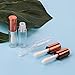 BQLZR Rose Gold Lip Gloss Tubes 1.2ml Empty Plastic Clear Lip Balm Bottle Container Cosmetic Makeup Tools with Stopper Pack of 20