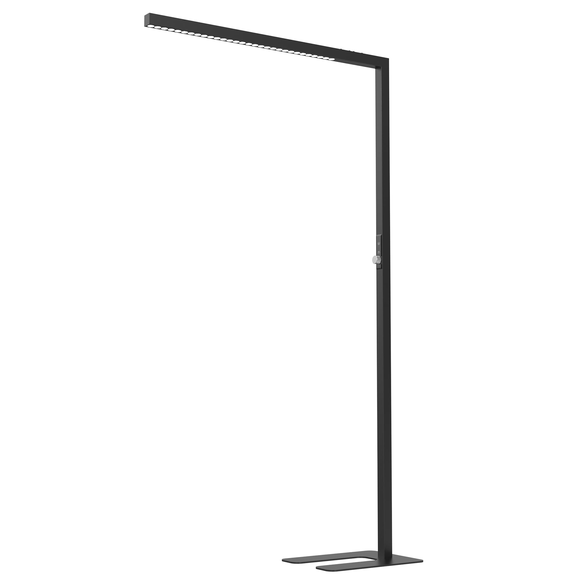 SOLLA LED Augenpflege Einstellbarer Kopf Stehlampe Büro Tageslicht Upgrade, Bürolampe Stehlampe Uplight und Downlight, 15W+30W UGR≤16, Geeignet für Büros, Bibliotheken,Konferenzräume-Schwarz