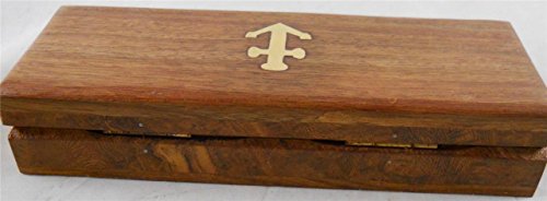 Solid Brass Mermaid Bottle Opener In Wooden Box With Inlaid Anchor #TOP7