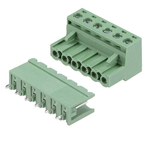 Juego de 10 conectores macho y hembra de bloque de terminales enchufables de 5,08 mm para PCB