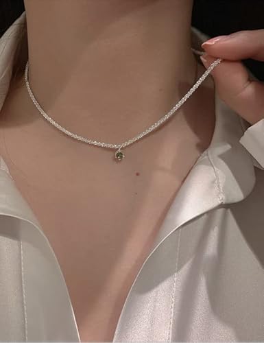 Waitsoul Silver Necklace For Women 2.5Mm Diamond-Cut Sparkling Chain Necklace Women Sparkling Clavicle Chain Choker Necklace For Girls 18 Inch #TOP4