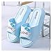 OMIDM Schuhe Damen Sommer Komfortable Sandalen Badezimmer- und Badezimmer Hausschuhe Weiche und verschleißfeste Dick-Sohlen-Innen- und Außen-Hausschuhe Duschschuhe (Color : Blue, Size : 7#)