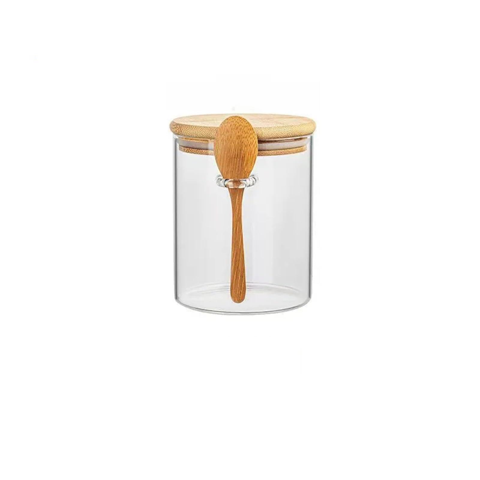 WZPTLKIBAD Airtight Glass Food Container with Lid and Spoon