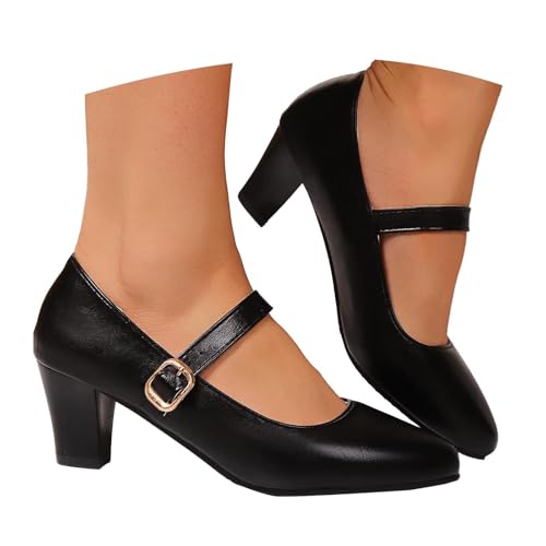 Generisch Sapatos de salto para mulher, sapatos de salto para fato regional, sapatos de casamento, sapatos elegantes com tiras