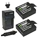 Wasabi Power Battery (2-Pack) and Charger for SJCAM M10, SJ4000, SJ5000 and more